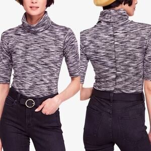 Free People Sunshine Space-Dyed Turtleneck Top